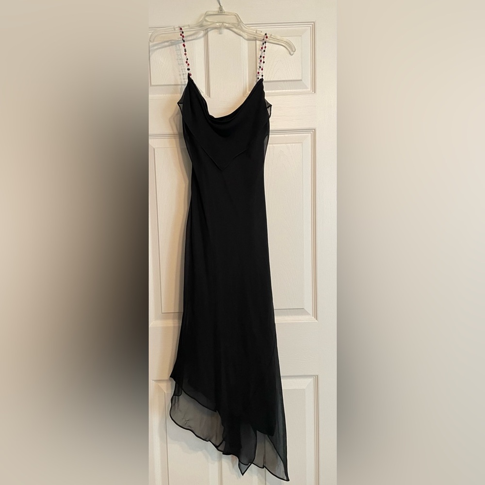 Laundry by Shelli Segal Asymmetrical Black Dress – Size 8 (Fits More Like Size 4